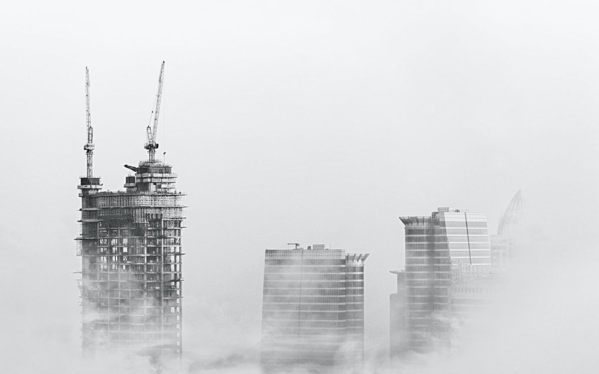 edificios en construcción color gris